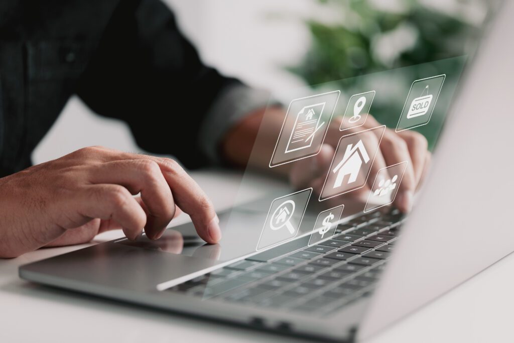 Display of various property listings on a digital screen, representing a streamlined rental search process facilitated by expert guidance to match tenants with their ideal homes in Las Vegas.